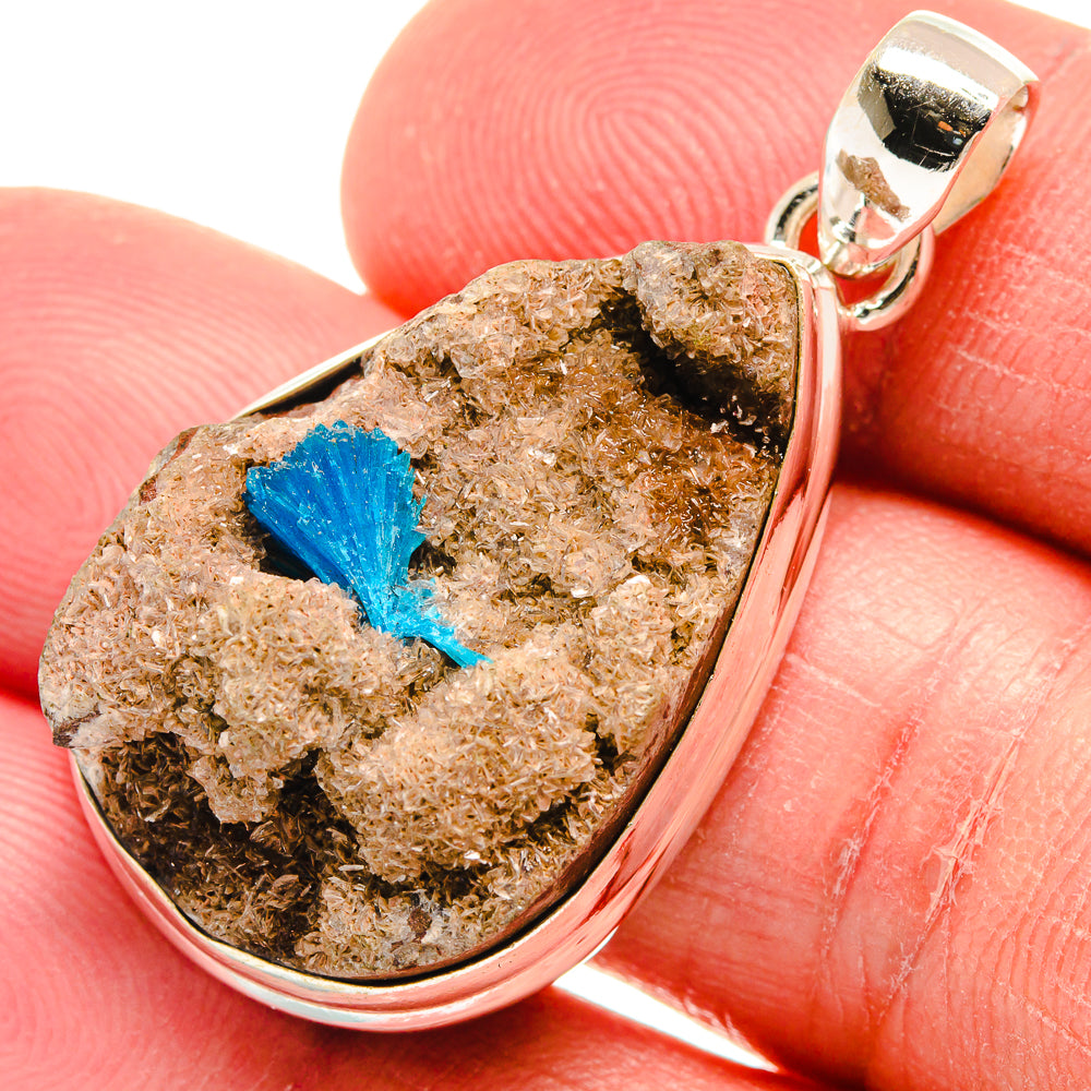 Cavansite Crystal Pendants handcrafted by Ana Silver Co - PD22313