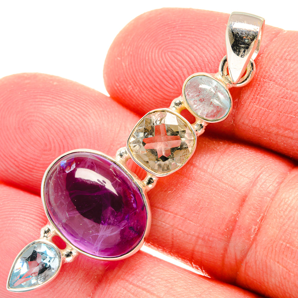 Amethyst Pendants handcrafted by Ana Silver Co - PD22315