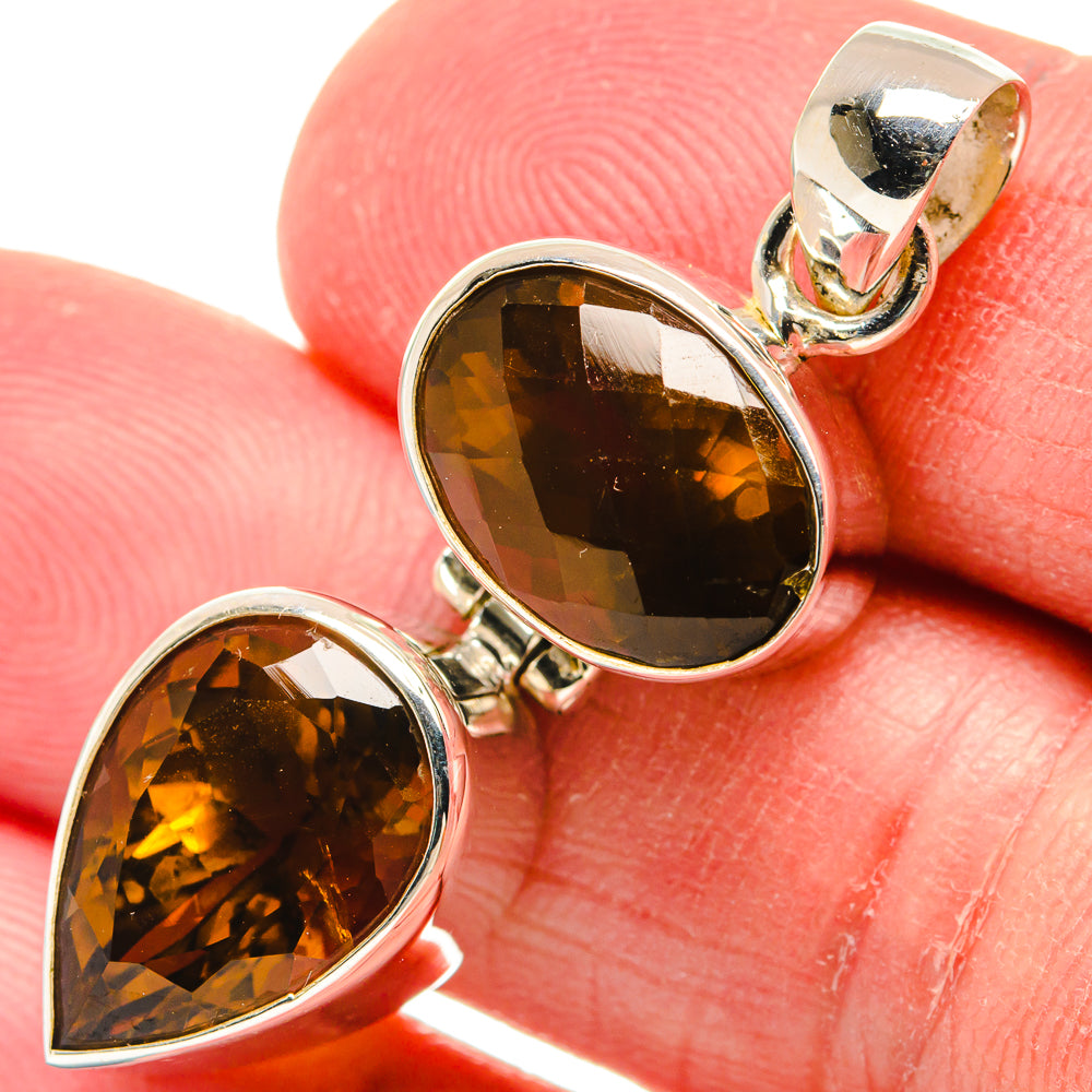 Smoky Quartz Pendants handcrafted by Ana Silver Co - PD22321