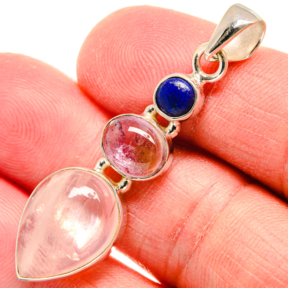 Rose Quartz Pendants handcrafted by Ana Silver Co - PD22323