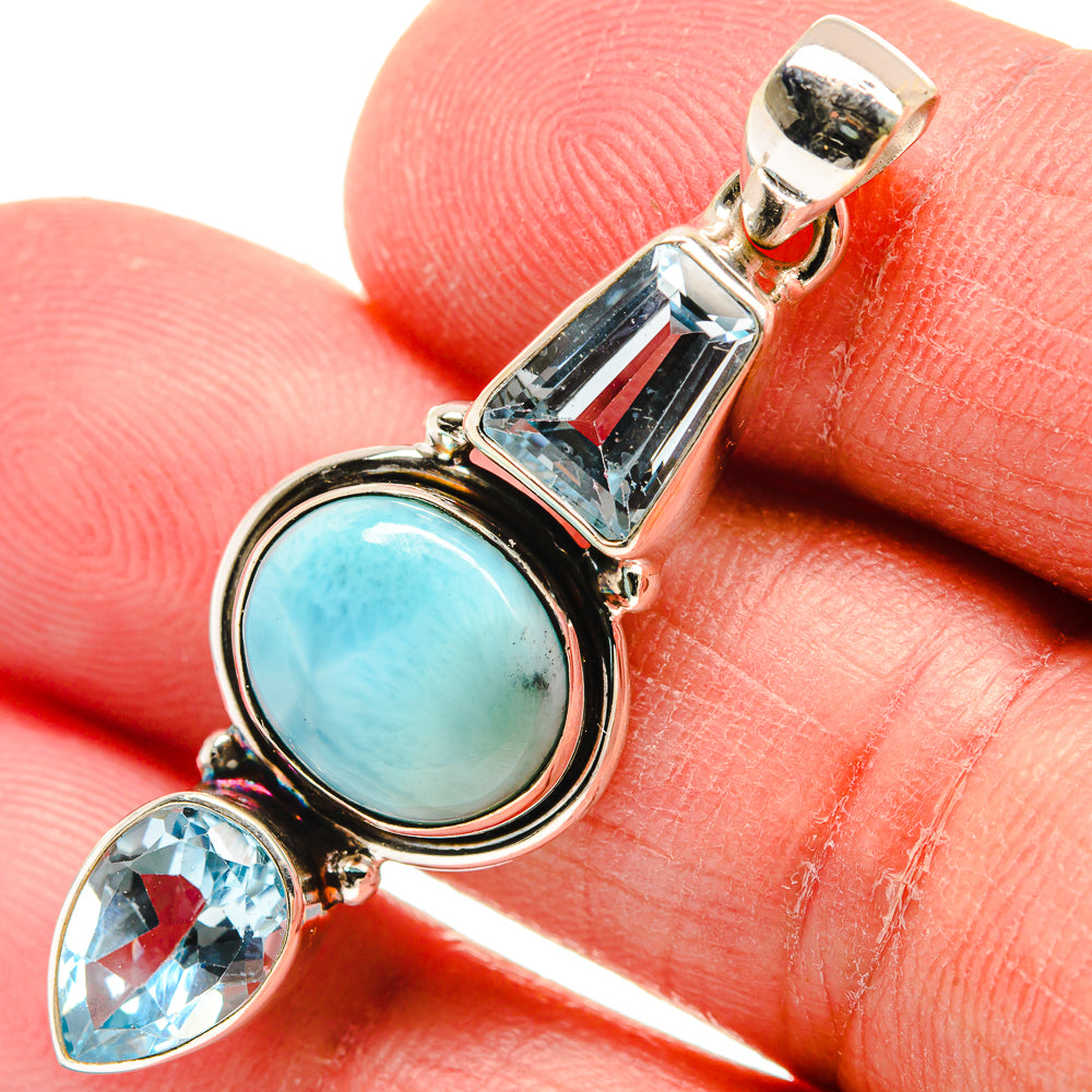 Larimar Pendants handcrafted by Ana Silver Co - PD22338