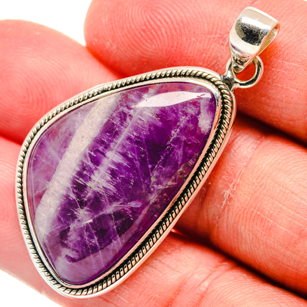 Chevron Amethyst Pendants handcrafted by Ana Silver Co - PD22347