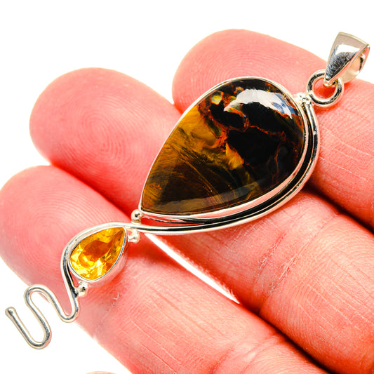 Golden Pietersite Pendants handcrafted by Ana Silver Co - PD22374
