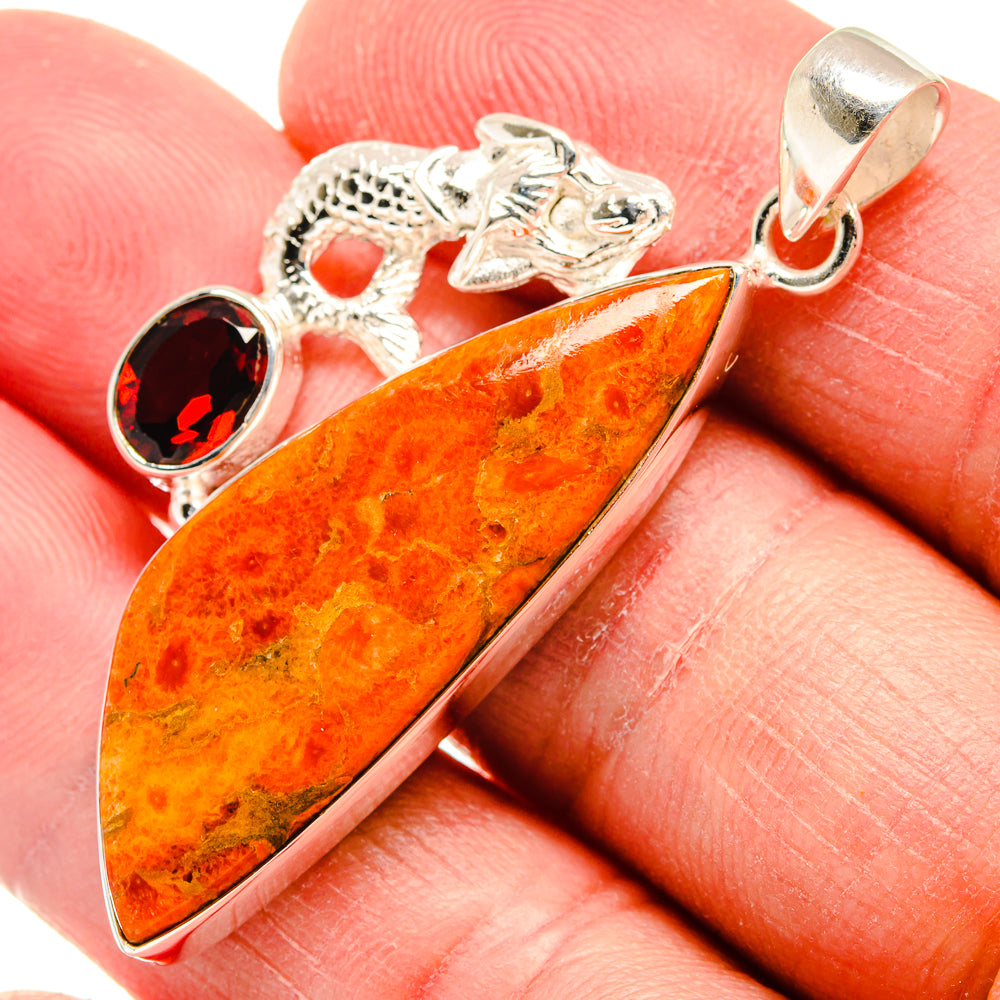 Sponge Coral Pendants handcrafted by Ana Silver Co - PD22386