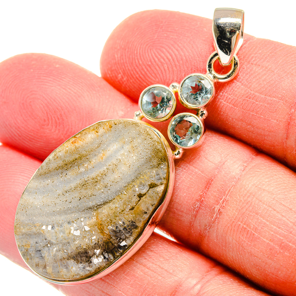 Desert Druzy Pendants handcrafted by Ana Silver Co - PD22387