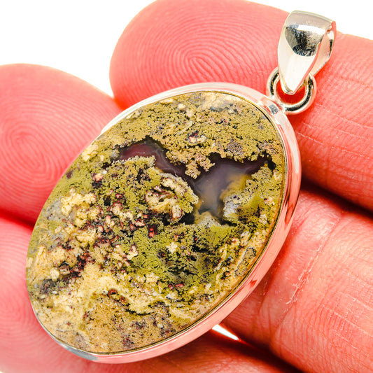 Indonesian Plume Agate Pendants handcrafted by Ana Silver Co - PD22394