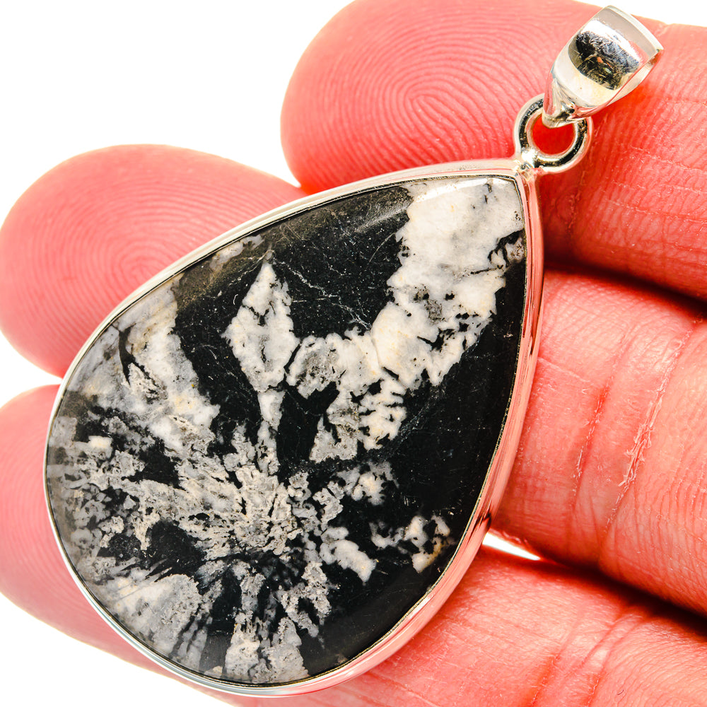 Chrysanthemum Stone Pendants handcrafted by Ana Silver Co - PD22398