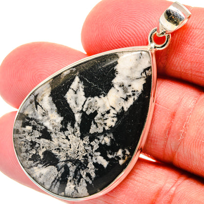 Chrysanthemum Stone Pendants handcrafted by Ana Silver Co - PD22398