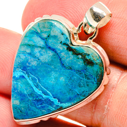 Chrysocolla Pendants handcrafted by Ana Silver Co - PD22408