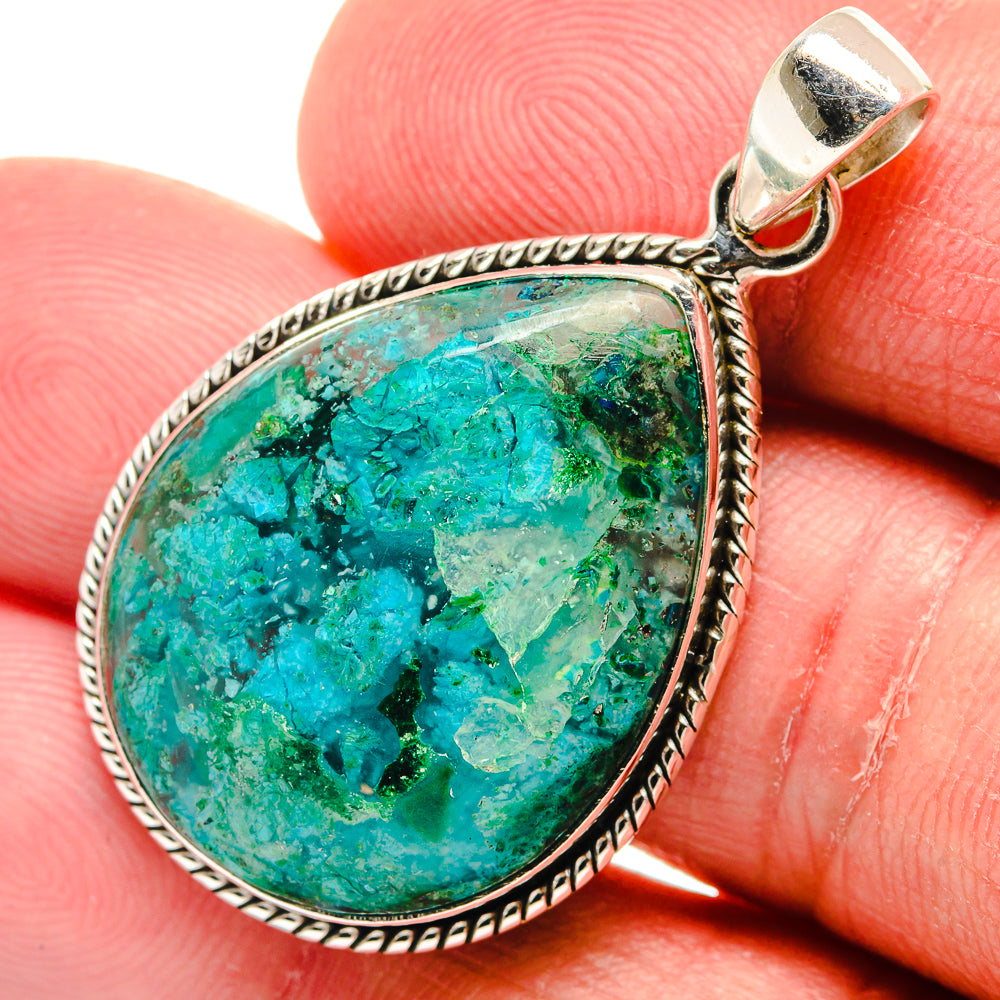 Chrysocolla Pendants handcrafted by Ana Silver Co - PD22410