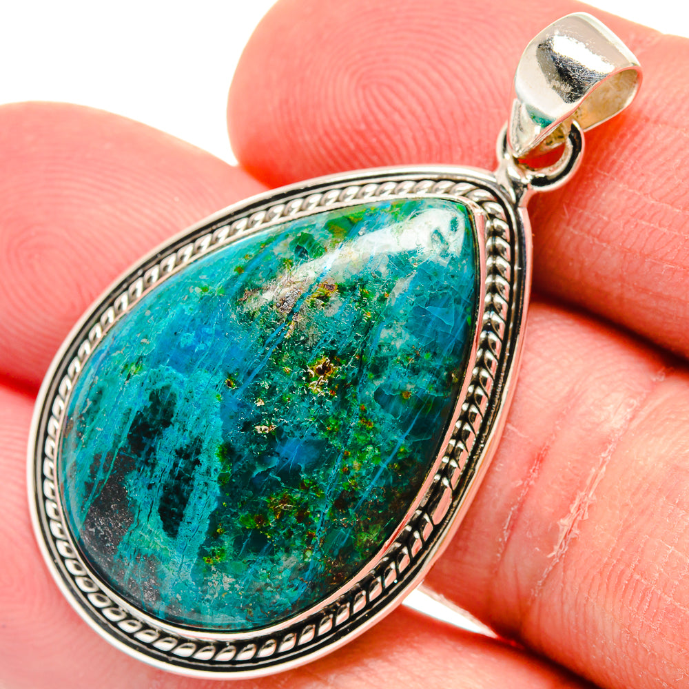 Chrysocolla Pendants handcrafted by Ana Silver Co - PD22427