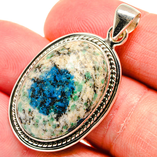 K2 Blue Azurite Pendants handcrafted by Ana Silver Co - PD22438