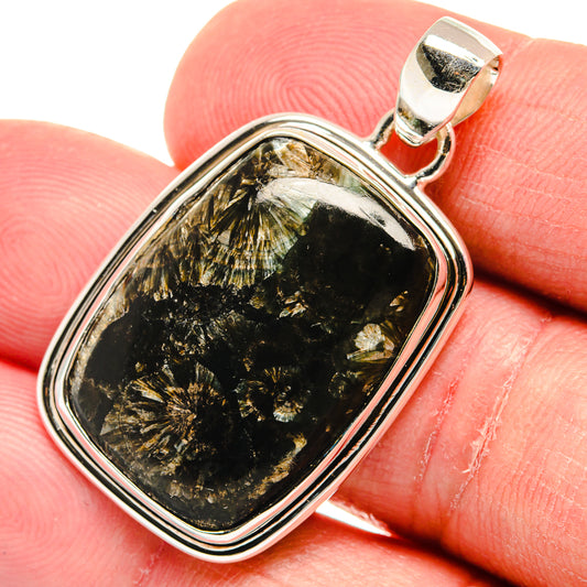 Golden Seraphinite Pendants handcrafted by Ana Silver Co - PD22448