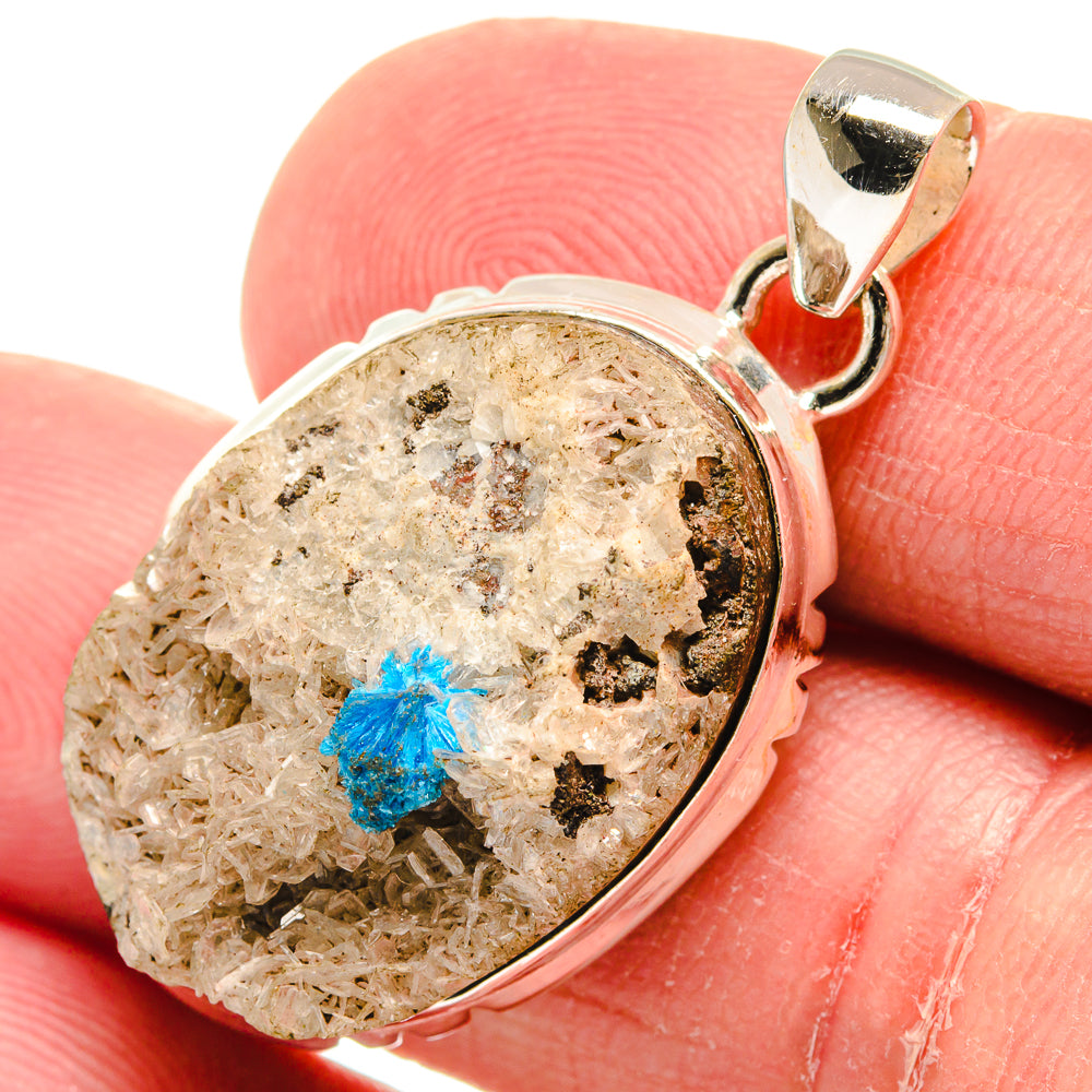 Cavansite Crystal Pendants handcrafted by Ana Silver Co - PD22469