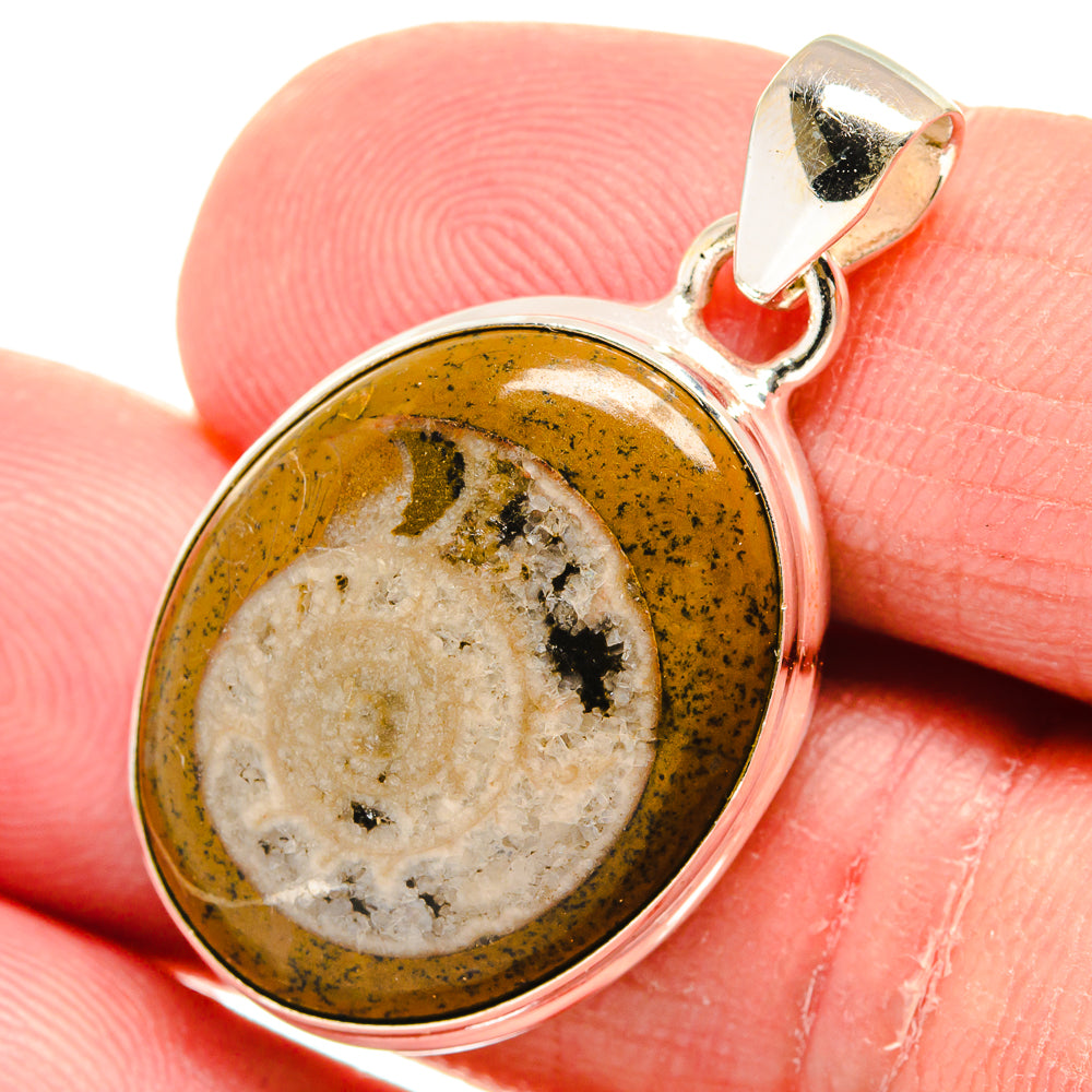 Turritella Agate Pendants handcrafted by Ana Silver Co - PD22488