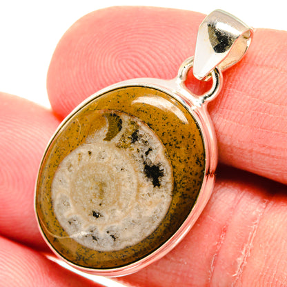 Turritella Agate Pendants handcrafted by Ana Silver Co - PD22488