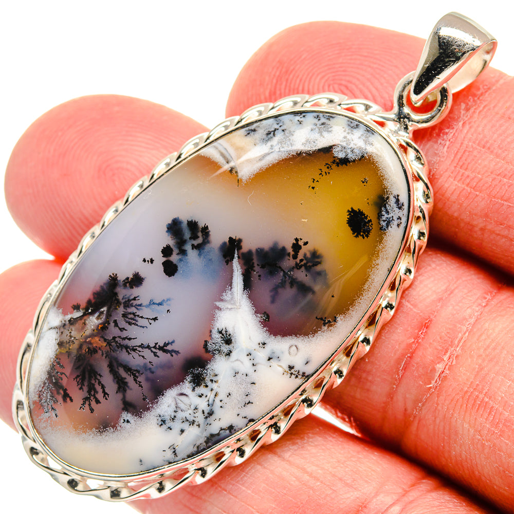 Dendritic Opal Pendants handcrafted by Ana Silver Co - PD22498