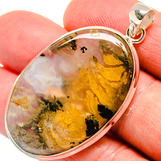 Indonesian Plume Agate Pendants handcrafted by Ana Silver Co - PD22501