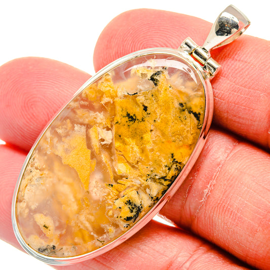 Indonesian Plume Agate Pendants handcrafted by Ana Silver Co - PD22503