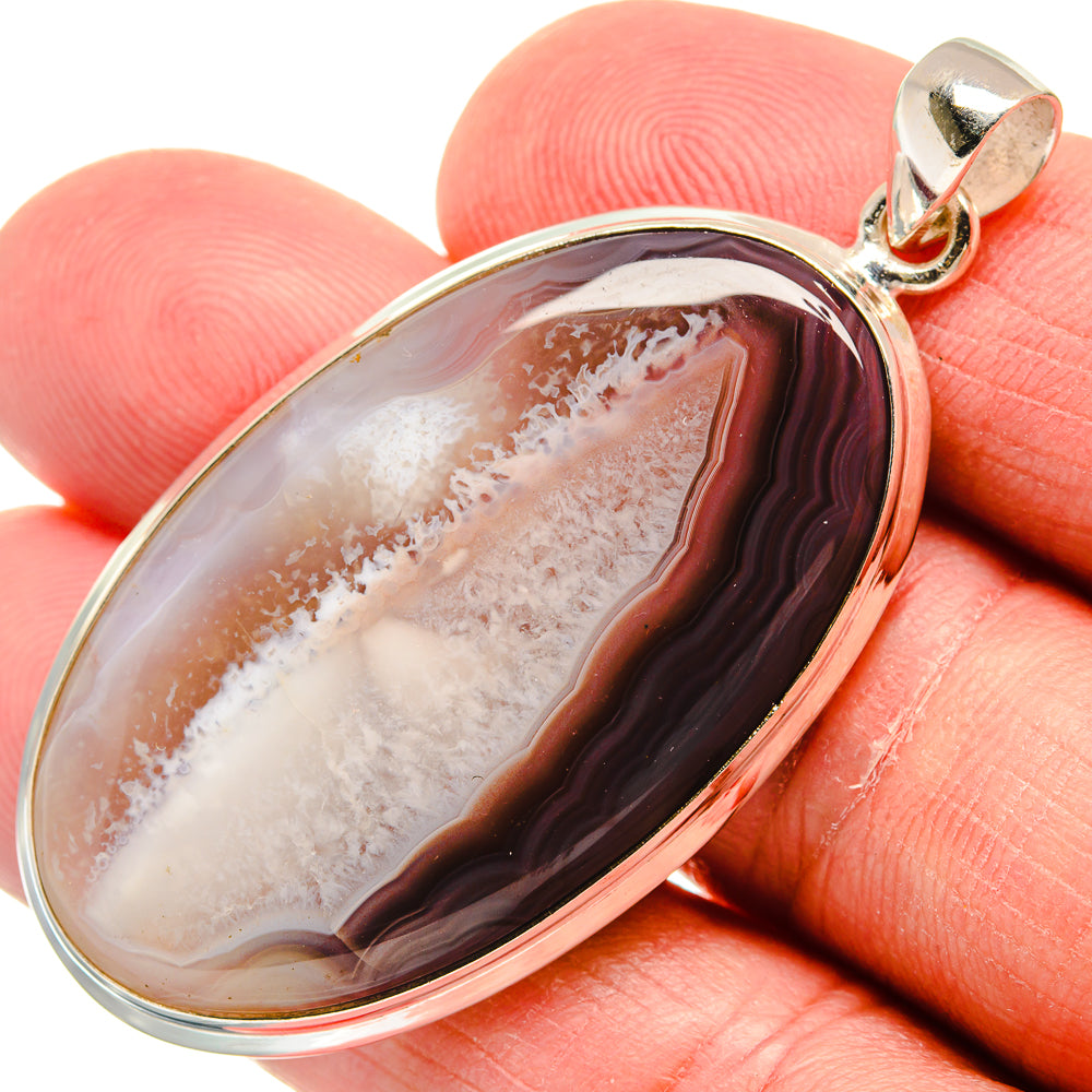Botswana Agate Pendants handcrafted by Ana Silver Co - PD22505