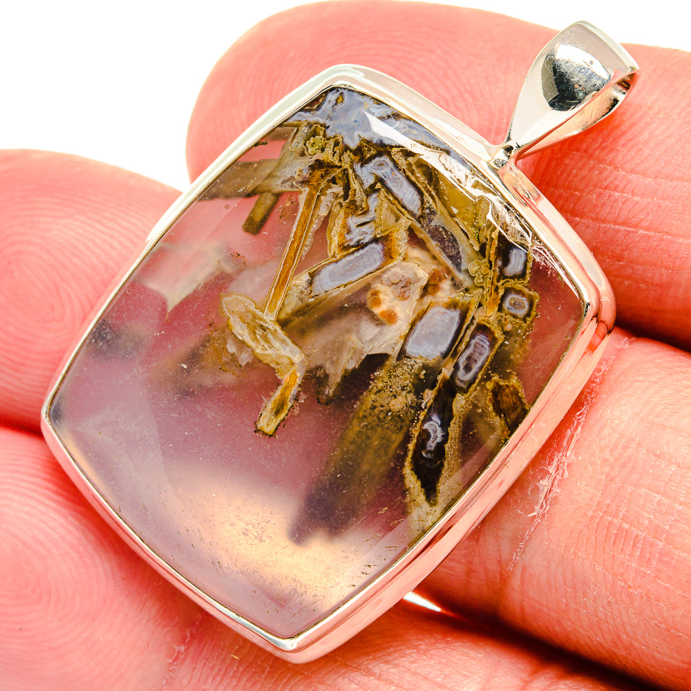 Turkish Tube Agate Pendants handcrafted by Ana Silver Co - PD22508