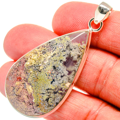 Indonesian Plume Agate Pendants handcrafted by Ana Silver Co - PD22535