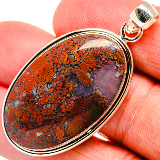 Indonesian Plume Agate Pendants handcrafted by Ana Silver Co - PD22547