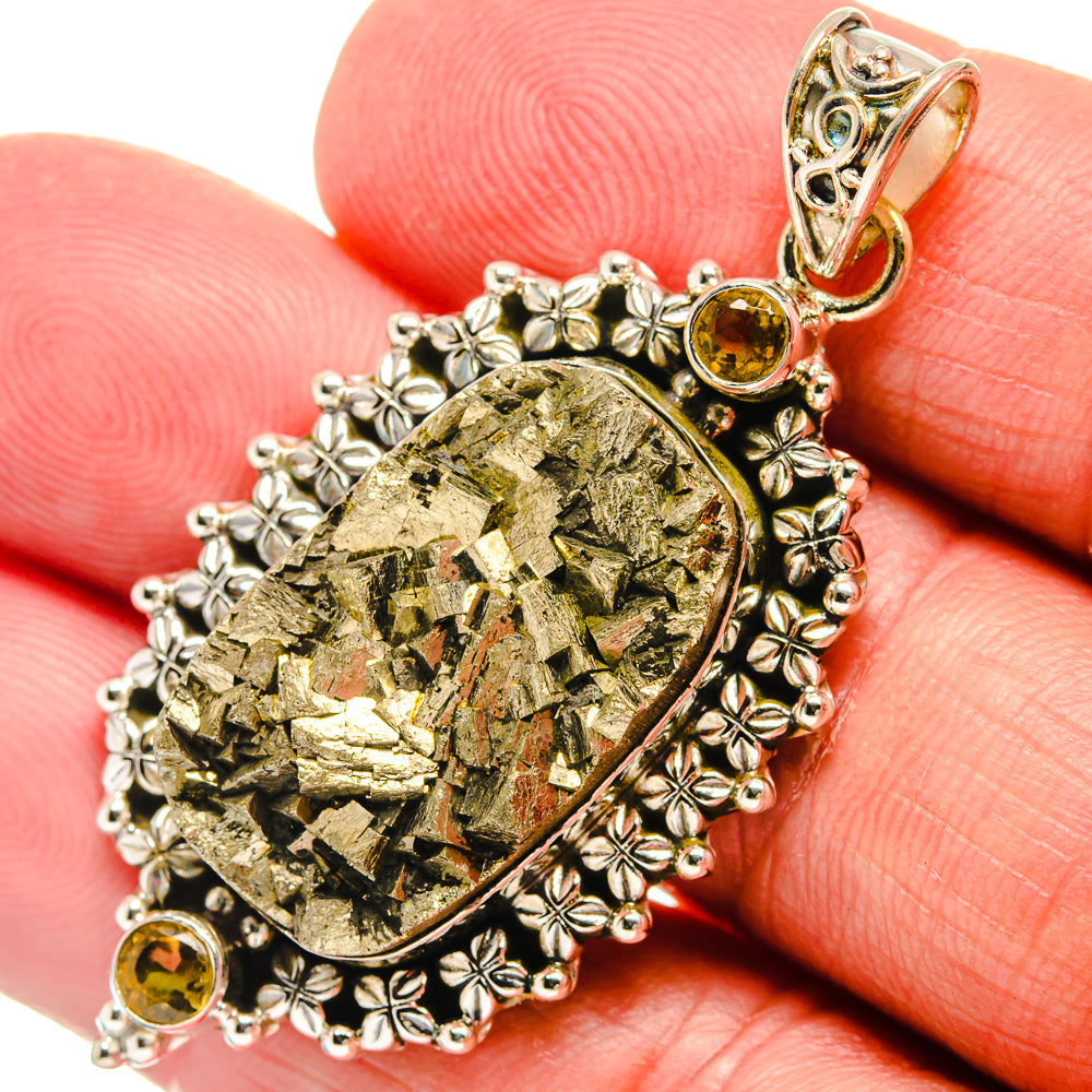 Pyrite Pendants handcrafted by Ana Silver Co - PD22555