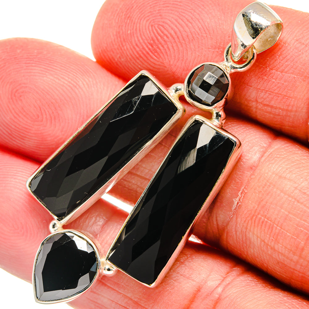 Black Onyx Pendants handcrafted by Ana Silver Co - PD22557