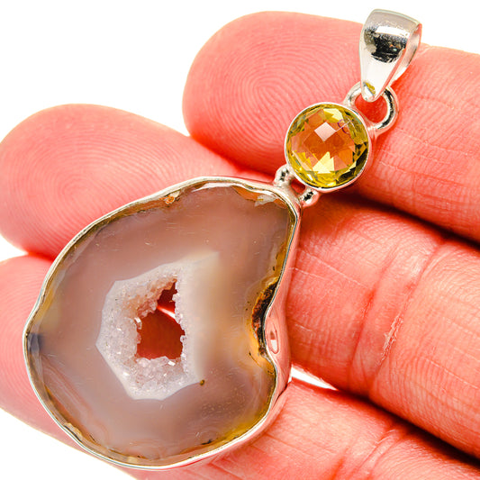 Geode Slice Pendants handcrafted by Ana Silver Co - PD22560