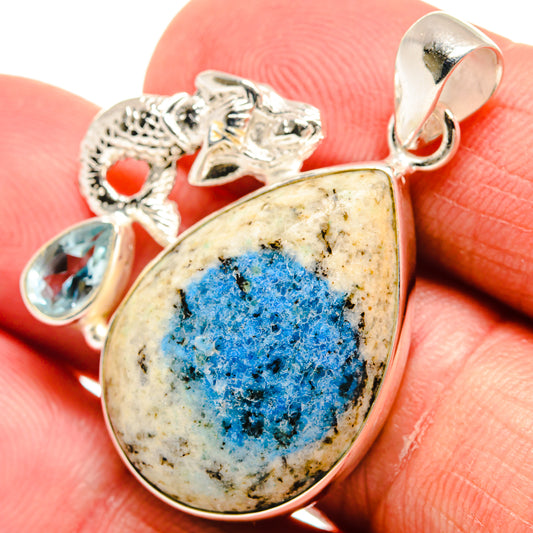 K2 Blue Azurite Pendants handcrafted by Ana Silver Co - PD22574