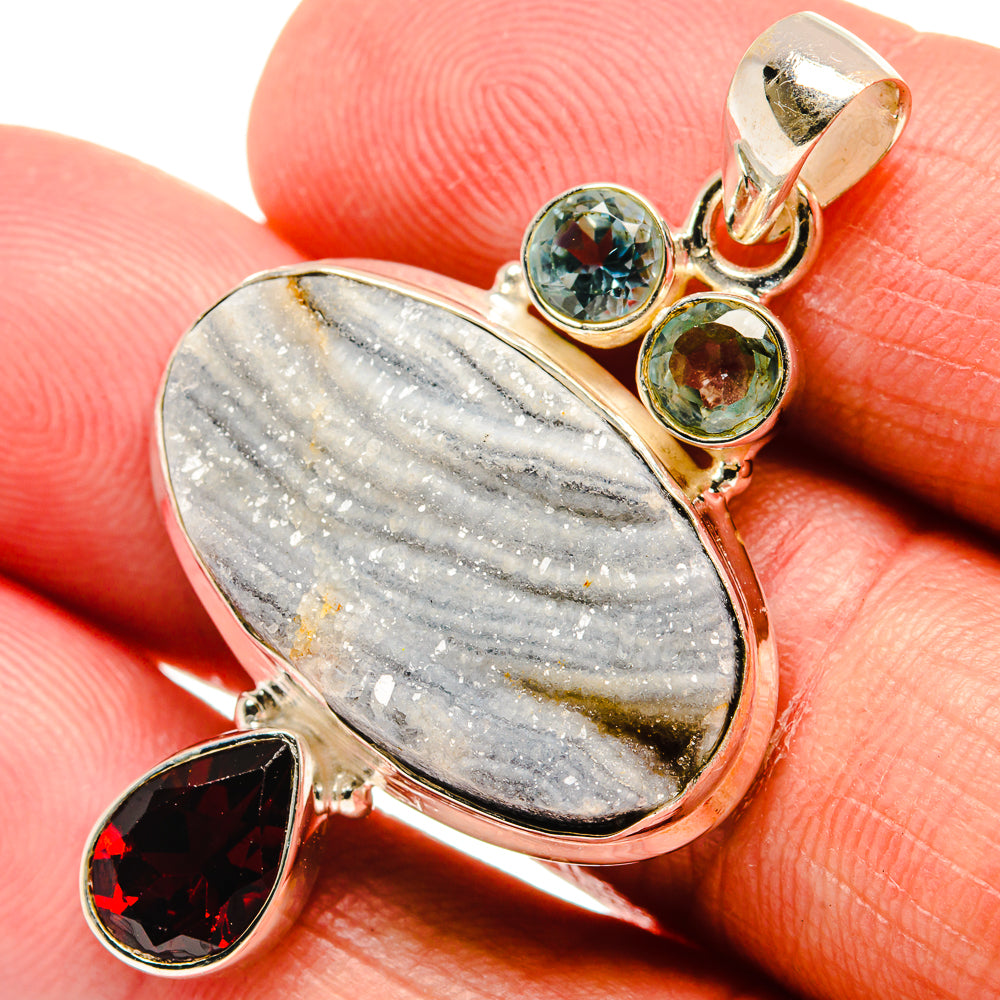Desert Druzy Pendants handcrafted by Ana Silver Co - PD22575