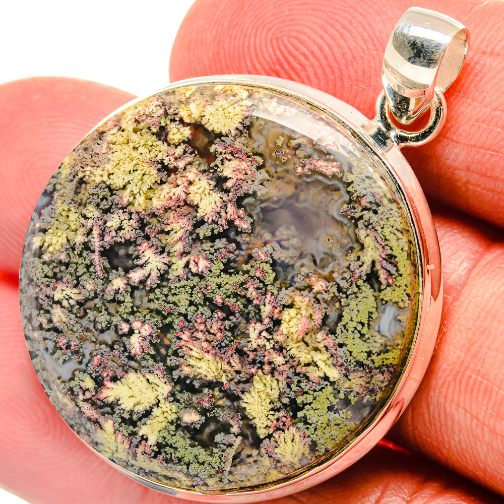 Indonesian Plume Agate Pendants handcrafted by Ana Silver Co - PD22583