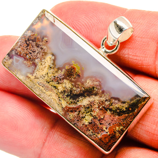 Indonesian Plume Agate Pendants handcrafted by Ana Silver Co - PD22584