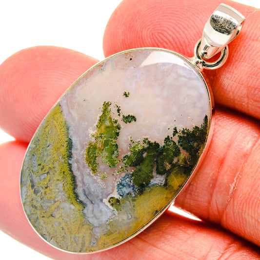 Indonesian Plume Agate Pendants handcrafted by Ana Silver Co - PD22585