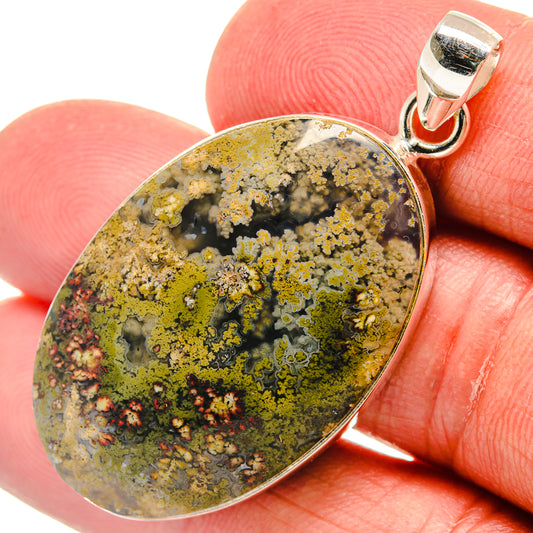 Indonesian Plume Agate Pendants handcrafted by Ana Silver Co - PD22586
