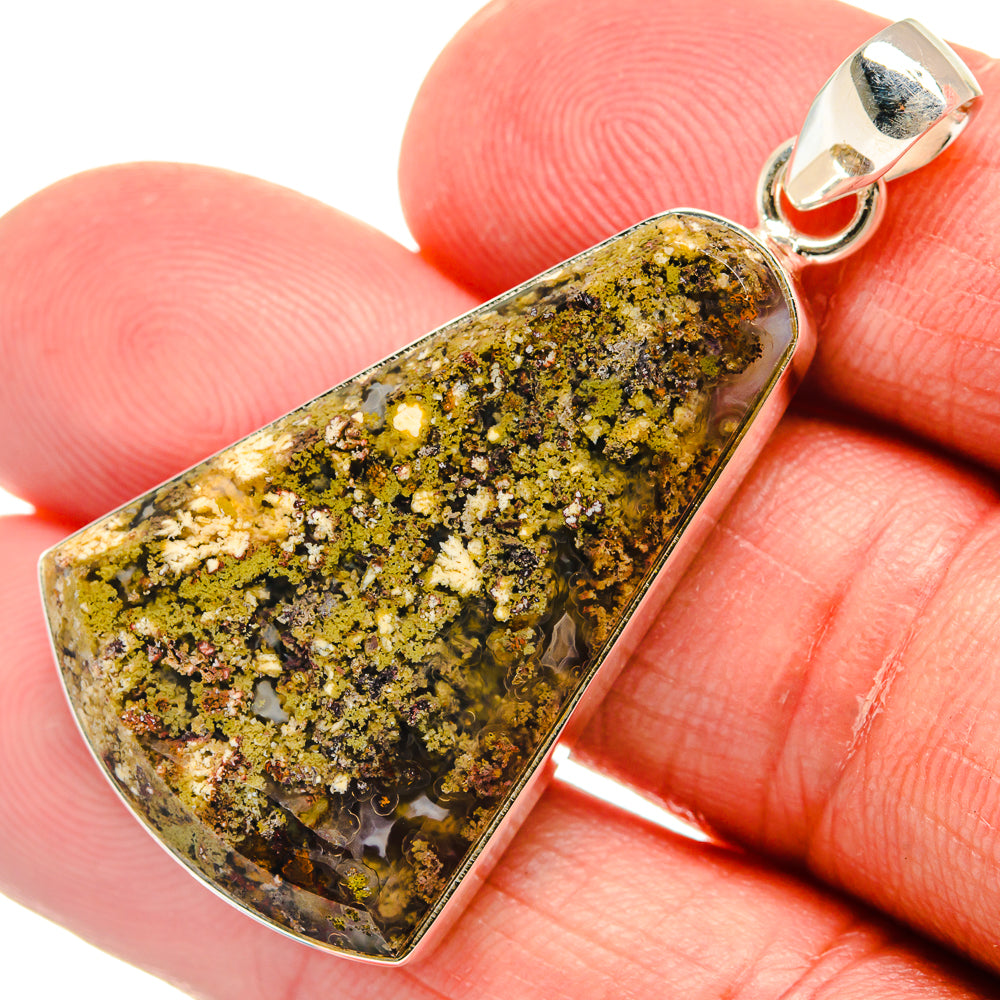 Indonesian Plume Agate Pendants handcrafted by Ana Silver Co - PD22588