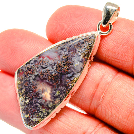 Indonesian Plume Agate Pendants handcrafted by Ana Silver Co - PD22590