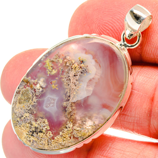 Indonesian Plume Agate Pendants handcrafted by Ana Silver Co - PD22597