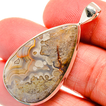 Laguna Lace Agate Pendants handcrafted by Ana Silver Co - PD22601