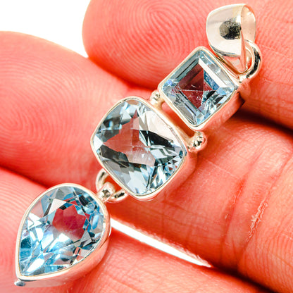 Blue Topaz Pendants handcrafted by Ana Silver Co - PD22628