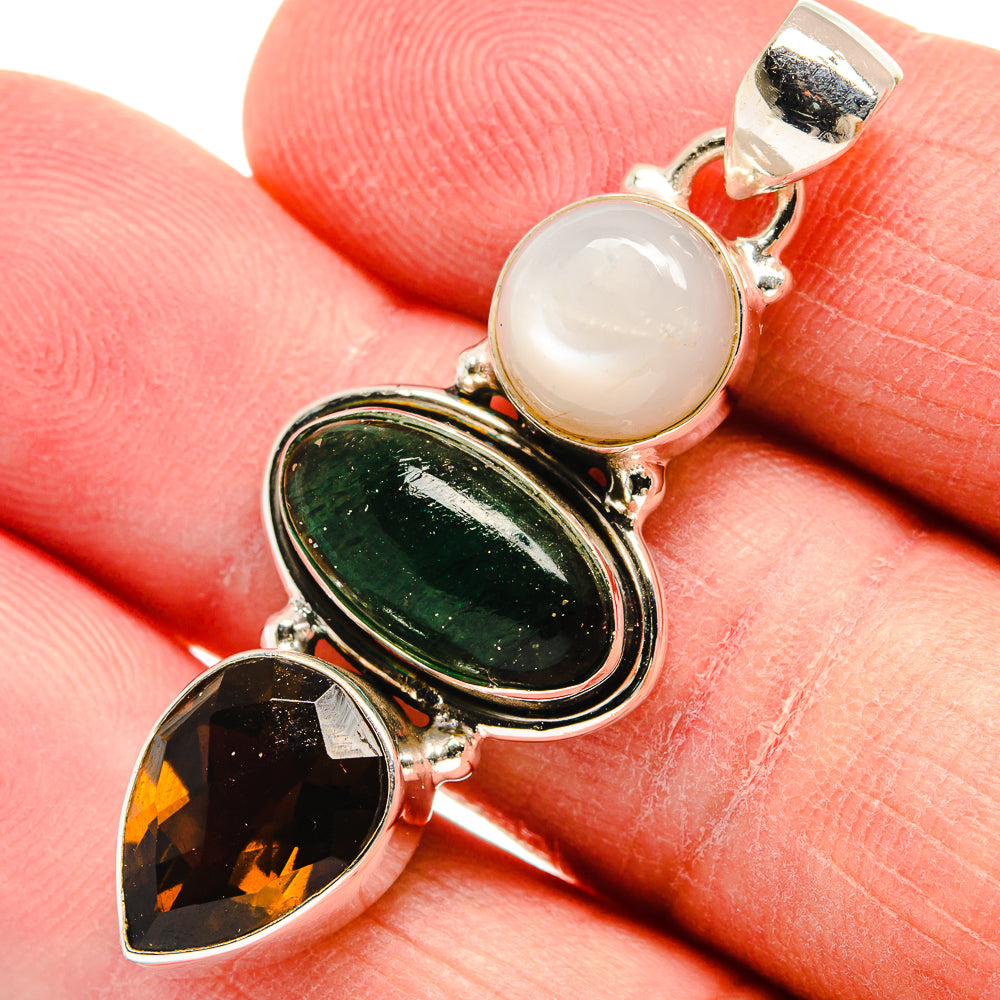 Green Aventurine Pendants handcrafted by Ana Silver Co - PD22637