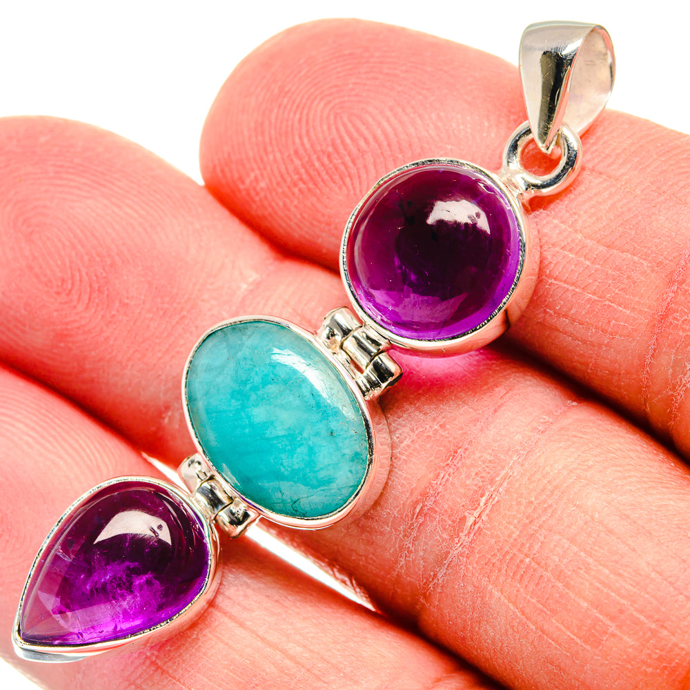 Chrysocolla Pendants handcrafted by Ana Silver Co - PD22644