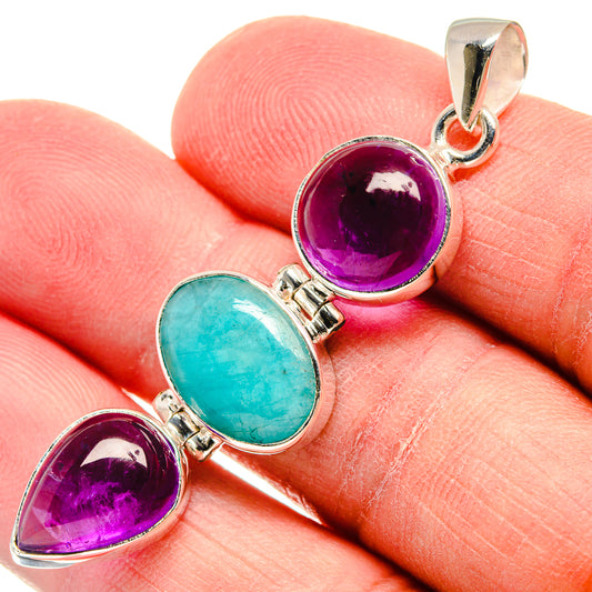 Chrysocolla Pendants handcrafted by Ana Silver Co - PD22644