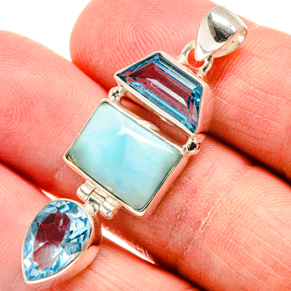 Larimar Pendants handcrafted by Ana Silver Co - PD22646