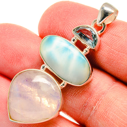 Rainbow Moonstone Pendants handcrafted by Ana Silver Co - PD22657