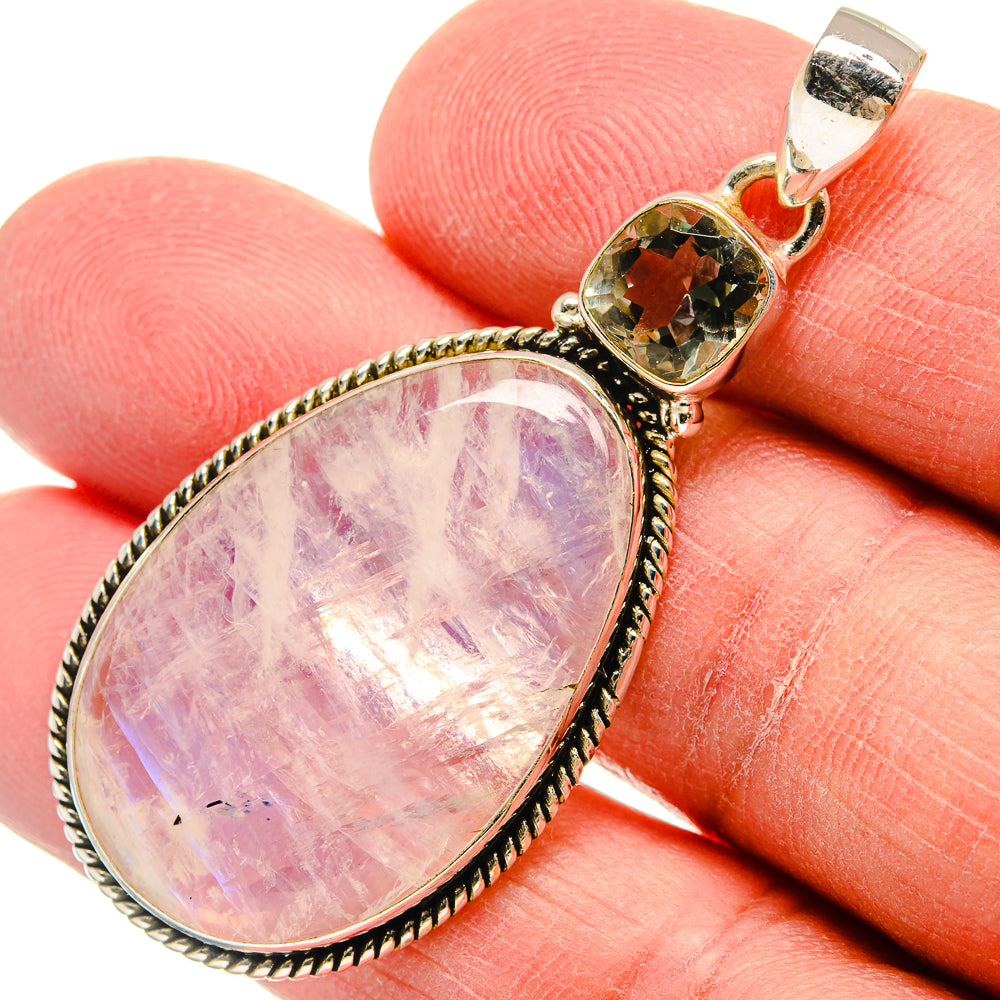 Rainbow Moonstone Pendants handcrafted by Ana Silver Co - PD22666