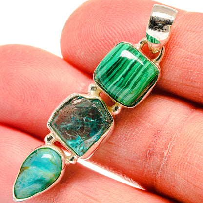 Malachite Pendants handcrafted by Ana Silver Co - PD22681
