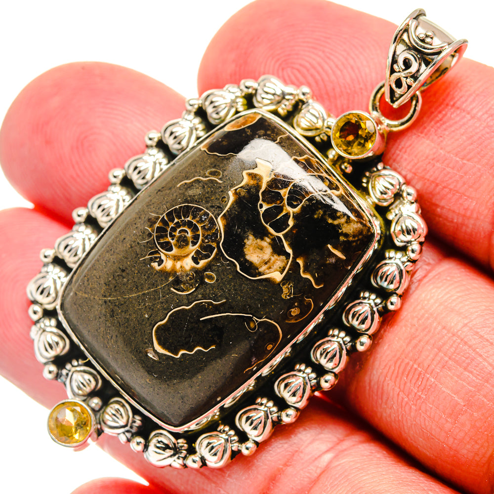 Turritella Agate Pendants handcrafted by Ana Silver Co - PD22683