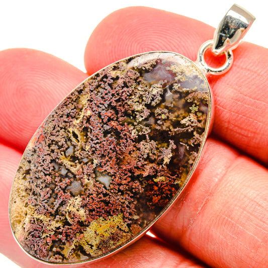 Indonesian Plume Agate Pendants handcrafted by Ana Silver Co - PD22690